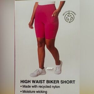 Mondetta High Waist Fuchsia Biker Shorts‎